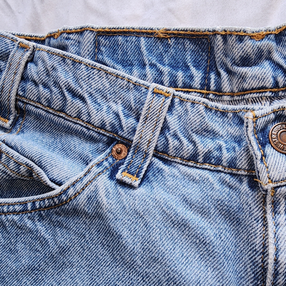 Vtg Levis 560 Jean Denim Blue Shorts Men's Orange Tab Size 32 Is Used - Picture 3 of 14